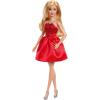 imageBarbie Mattel 80th Anniversary RubyRed Celebration Blonde Fashion Doll Wearing Red Dress with Silvery Shoes amp Necklace Collectible Toy