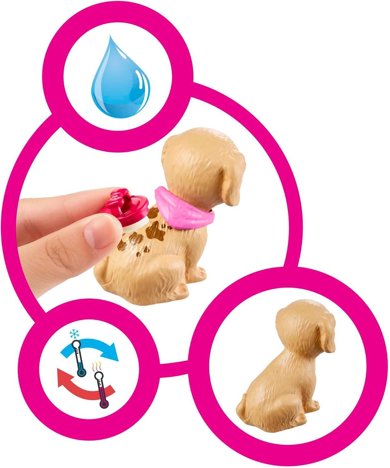 imageBarbie Doll 115in Blonde and Pet Boutique Playset with 4 Pets ColorChange Grooming Feature and Accessories Great Gift for 3 to 7 Year Olds