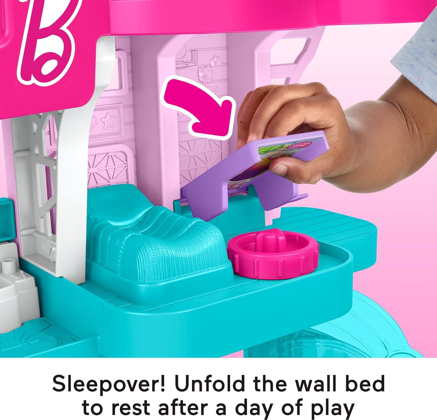 imageFisherPrice Little People Toddler Toy Barbie Beach House Playset Figures and Accessories for Preschool Pretend Play Kids Ages 18 Months