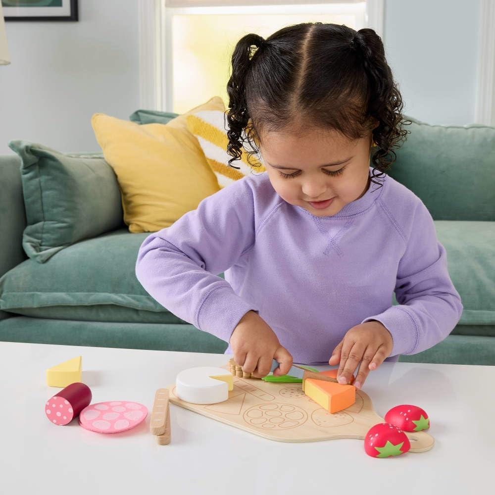 imageFisherPrice Wood Kitchen Pretend Play Toy Pots amp Pans Set 19Piece Playset Wooden Metal amp Fabric for Preschool Kids Ages 3 YearsCharcuterie Board