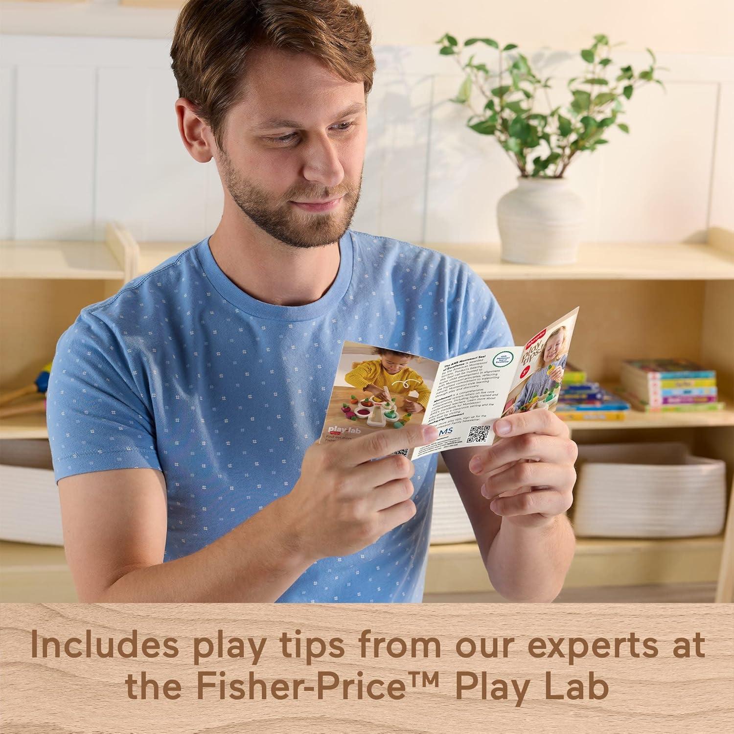 imageFisherPrice Wood Montessori Toy Sorting Tree American Montessori Society Seal of Excellence Wooden Learning Activity Puzzle amp Expert Play Tips for Preschool Kids Ages 3 Years Amazon Exclusive