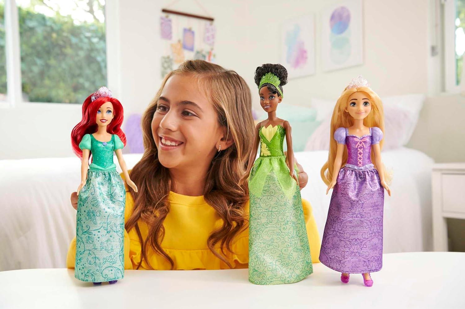 imageMattel Disney Princess Fashion Doll Gift Set with 3 Dolls in Sparkling Clothing and Accessories Inspired by Mattel Disney Movies