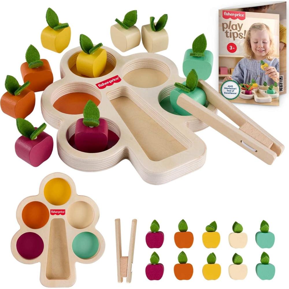 imageFisherPrice Wood Montessori Toy Sorting Tree American Montessori Society Seal of Excellence Wooden Learning Activity Puzzle amp Expert Play Tips for Preschool Kids Ages 3 Years Amazon Exclusive