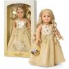 imageAmerican Girl 2025 Glimmering Gold Holiday Collector Doll with LightBlue Eyes Long Wavy Blonde Hair Ages 8