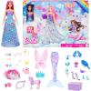 imageBarbie Advent Calendar with Doll amp 24 Surprise Accessories Including Unicorn amp 3 Pets Transform PinkHaired Fashion Doll into Mermaid Fairy amp More