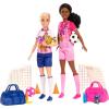 imageBarbie Careers Playset Soccer Player Set with 2 Fashion Dolls amp 15 Accessories Including Barbie Brooklyn Blonde Petite Player 2 Nets amp More Amazon Exclusive