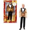 imageBarbie Signature 2025 Holiday Blonde Ken Collectible Fashion Doll Wearing Full Suit with Golden Jacket in Displayable Packaging amp Doll StandMulticolor