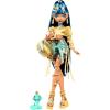 imageMonster High Cleo De Nile Doll in Golden Blouse amp Layered Skirt Includes Pet Cobra Hissette amp Accessories Like a Backpack Snack amp ScrollMulticolor