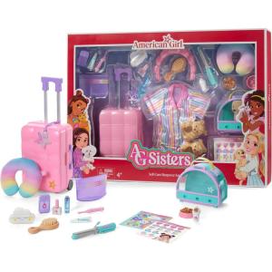 American Girl, AG Sisters Self-Care Sleepover Set, Doll Playset, for 14.5-inch Dolls, 22 pcs, for Ages 4+
