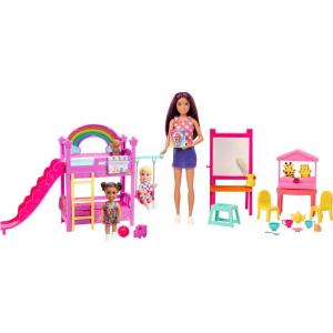 Barbie Skipper Babysitters, Inc. Ultimate Daycare Playset with 3 Dolls, Furniture & 15+ Accessories, Includes Bunk Beds & Color-Change Easel