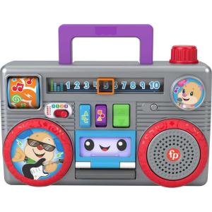 Fisher-Price Laugh & Learn Busy Boombox, Retro-Inspired Musical Infant Activity Toy with Learning Content for Baby and Toddlers (Amazon Exclusive)