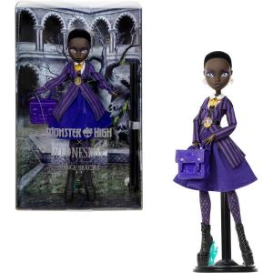 Monster High x Wednesday Doll and Accessories, Bianca Barclay Collectible in Nevermore Academy Uniform with Siren Amulet, Backpack and Doll Stand