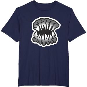 Street Sharks – Grey Logo T-Shirt(Navy Blue)