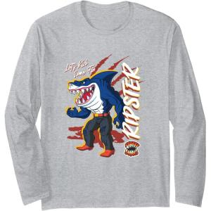 Street Sharks – Ripster Let’s Kick Some Fin Long Sleeve T-Shirt(Heather Grey)