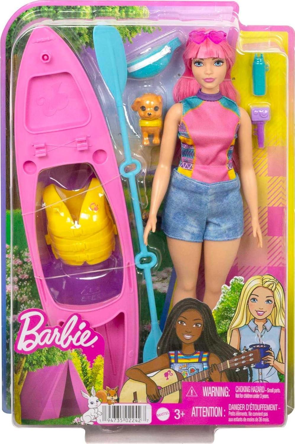 imageBarbie Doll and Accessories It Takes Two Malibu Camping Doll with Pet Puppy and 10 AccessoriesDaisy Kayaking