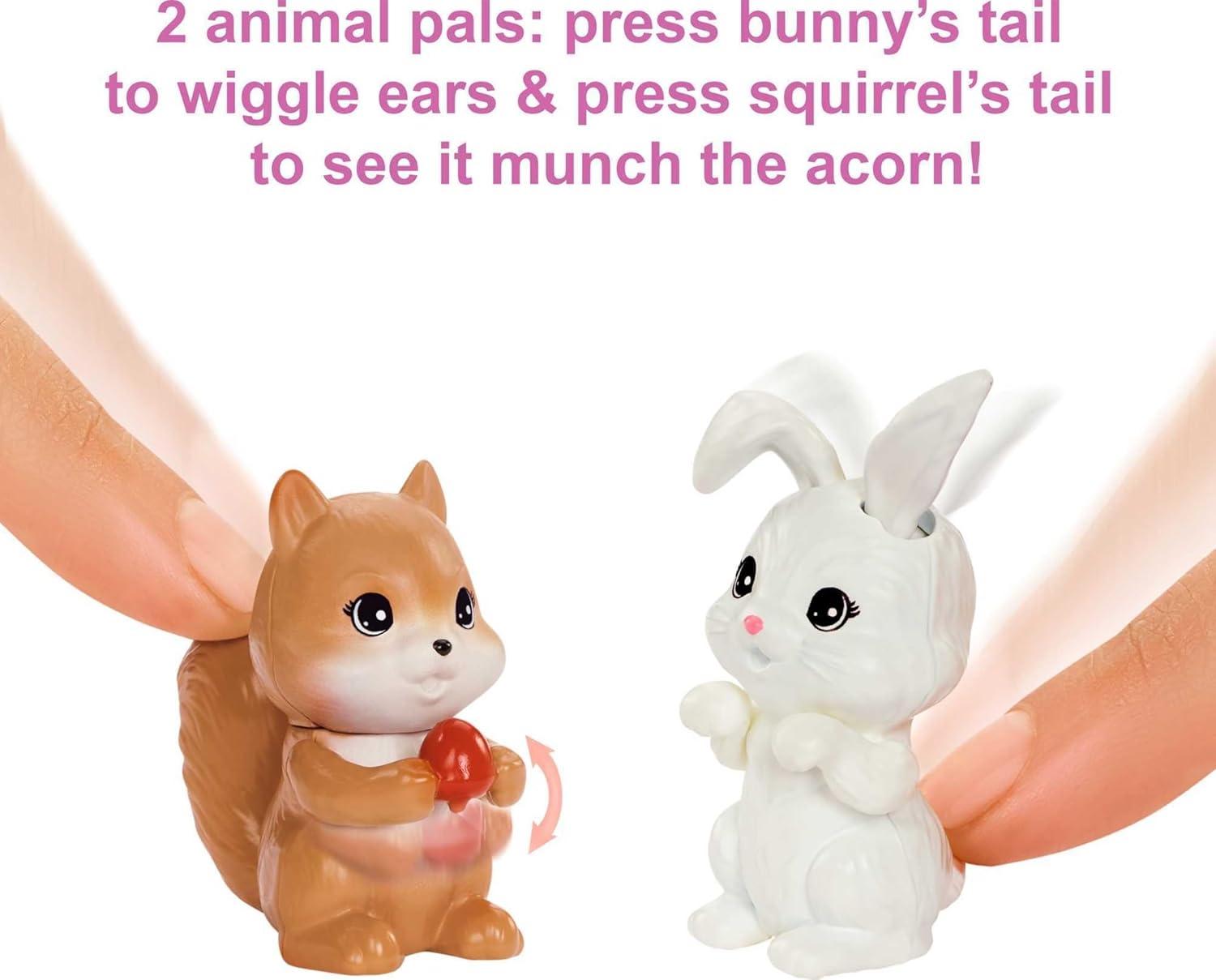 imageBarbie Dolls amp 20 Accessories It Takes Two Camping Tent Playset with Brooklyn amp Malibu Plus 2 Moving Animals Amazon Exclusive