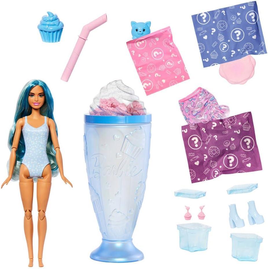 imageBarbie Pop Reveal Series Fashion Doll amp Accessories Set Treat Series Cool Cupcake Theme with Pet 8 Surprises Include Color Change