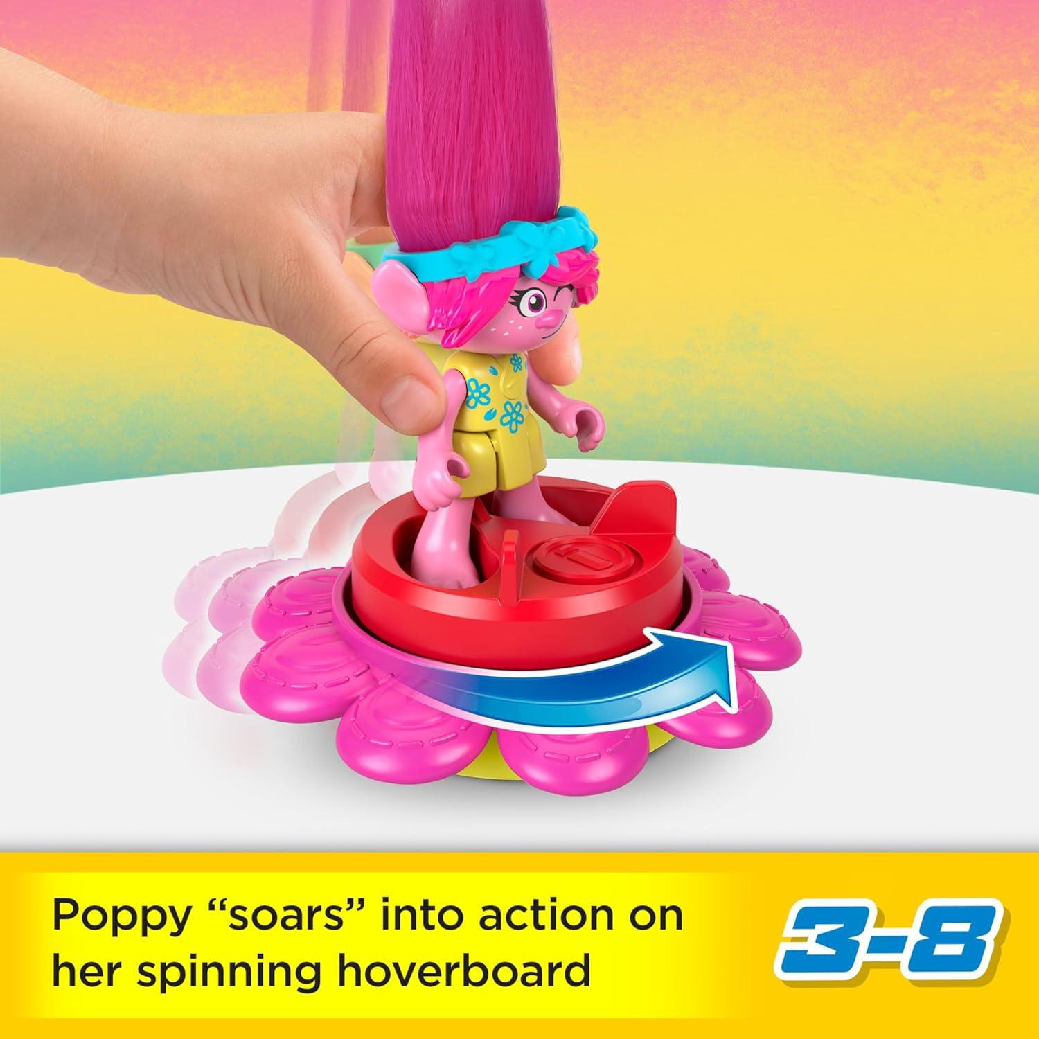 imageFisherPrice Imaginext DreamWorks Trolls Toys Sparkle amp Roll Pack Poppy Branch amp Guy Diamond Figures for Pretend Play Kids Ages 3 Years