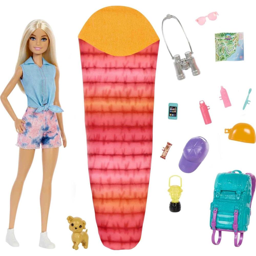 imageBarbie Doll and Accessories It Takes Two Malibu Camping Doll with Pet Puppy and 10 AccessoriesMalibu Camping