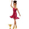 imageBarbie Ballroom Dancer Fashion Doll with Red Ruffle Dress Dancing Shoes amp Brown Styled Hair Dancing Trophy Accessory