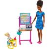 imageBarbie Careers Doll amp Playset Teacher Theme with Brunette Fashion Doll 1 Blonde Toddler Doll Furniture amp AccessoriesMulticolor