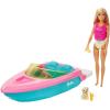 imageBarbie Doll and Boat Playset with Pet Puppy Life Vest and Accessories Fits 3 Dolls amp Floats in Water Gift for 3 to 7 Year Olds