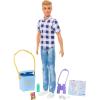 imageBarbie It Takes Two Camping Set with Blonde Ken Doll in Plaid Shirt amp Accessories Including Cooler Map amp More