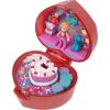 imagePolly Pocket Mattel 80th Anniversary Compact Playset Jewelry Box with Doll Balloon Pet and Wearable Ring Ring Box with Celebration Theme