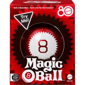 Mattel Games Magic 8 Ball Mattel 80th Anniversary Edition Novelty Game for Kids, Fortune-Telling Toy for Family Nights, Game Nights, Travel, Camping & Parties.(Small)