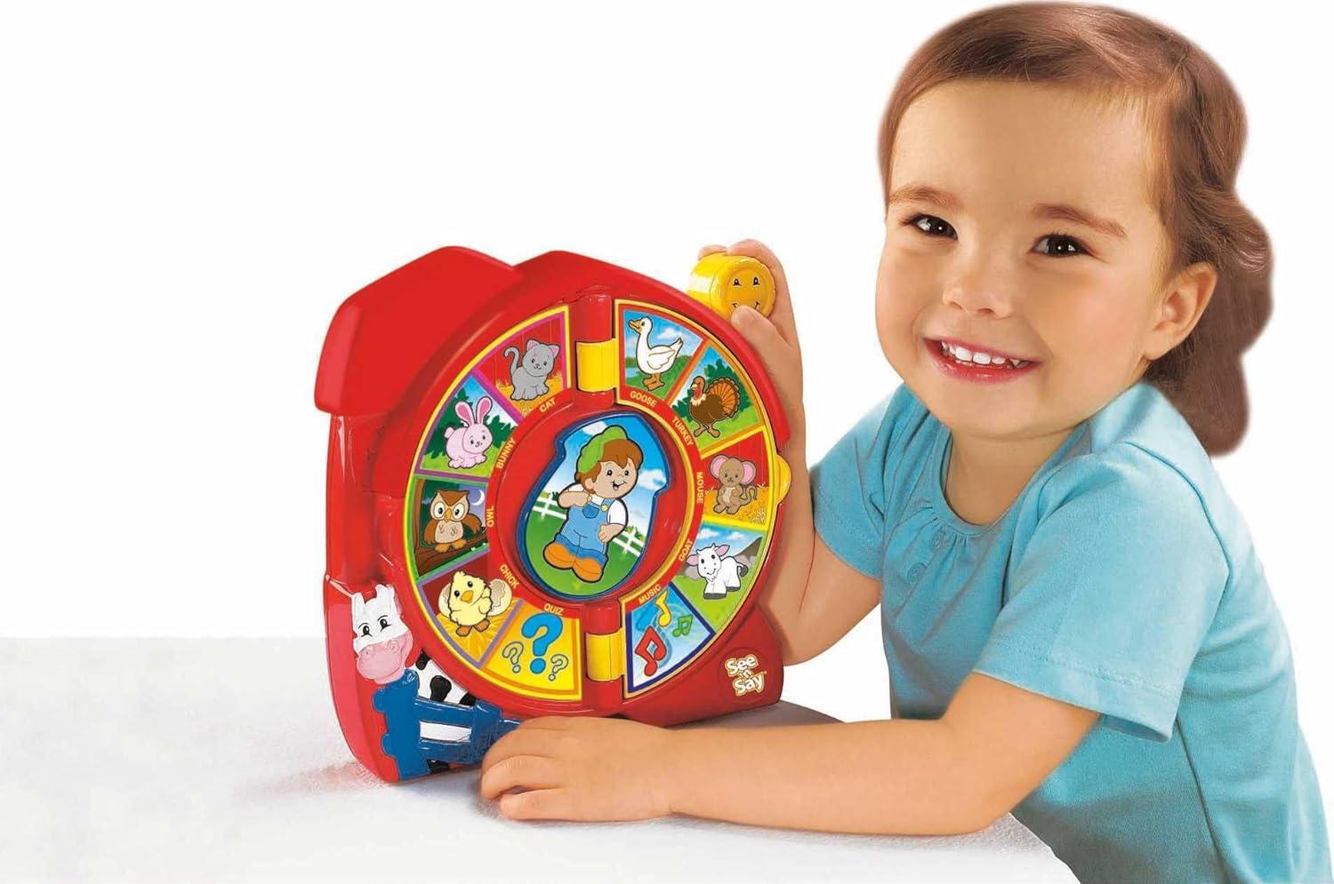 imageFisherPrice Little People Toddler Toy See n Say The Farmer Says Learning Game with Music amp Sounds for Kids Ages 18 Months Amazon Exclusive