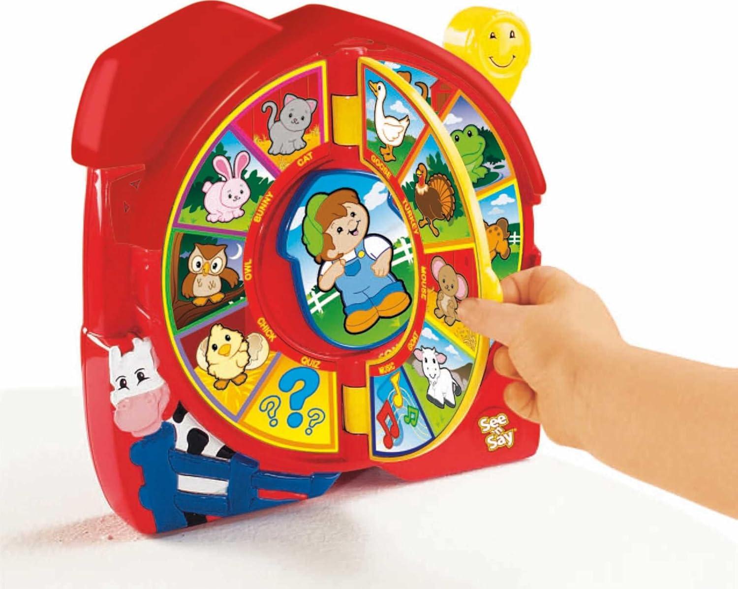 imageFisherPrice Little People Toddler Toy See n Say The Farmer Says Learning Game with Music amp Sounds for Kids Ages 18 Months Amazon Exclusive