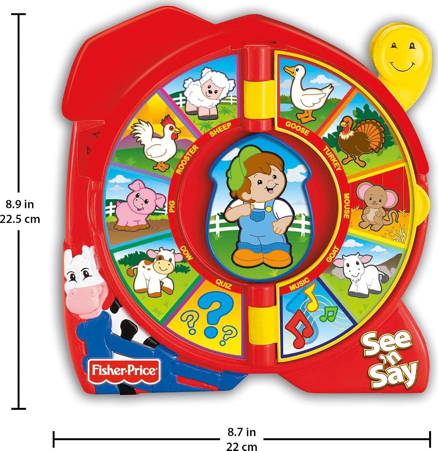 imageFisherPrice Little People Toddler Toy See n Say The Farmer Says Learning Game with Music amp Sounds for Kids Ages 18 Months Amazon Exclusive
