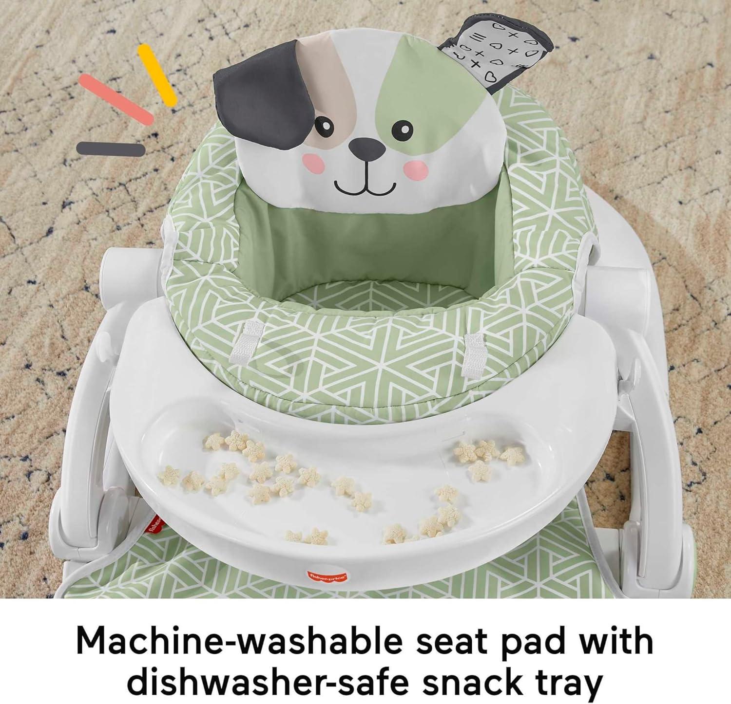 imageFisherPrice Portable Baby Chair SitMeUp Floor Seat with Snack Tray and Developmental Toys Puppy Perfection