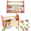 imageFisherPrice Wood Pretend Play Toy Tiny Garden Caddy 12Piece Set with Wooden Tools amp Plants for Preschool Kids Ages 3 Years Amazon Exclusive
