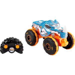 Hot Wheels Monster Trucks Mega-Wrex Battery-Powered RC Truck with All-Terrain Tires(Rhinomite)
