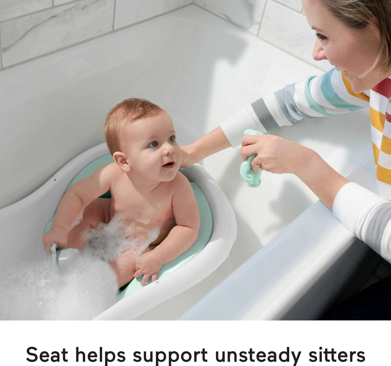 imageFisherPrice Baby to Toddler Bath 4in1 Sling n Seat Tub with Removable Infant Support and 2 Toys Climbing LeavesClimbing Leaves