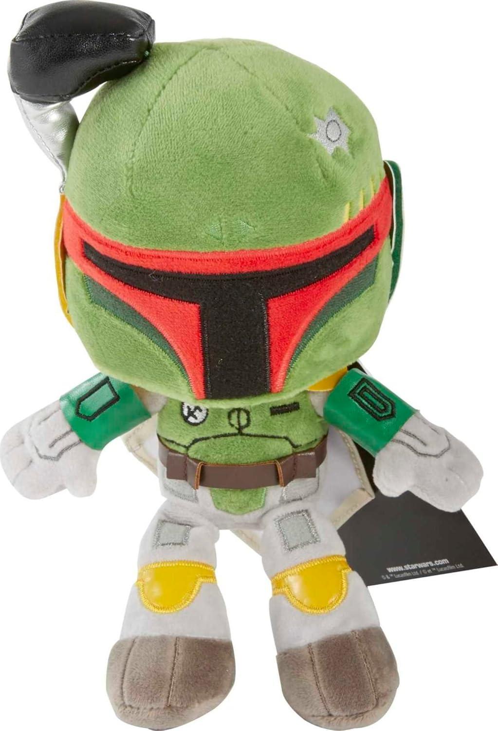 imageMattel Star Wars Plush 8Inch Figure 3Pack Return of the Jedi Endor Celebration Set 2 Ewoks amp 1 C3Po Soft Robot Doll with Metallic FabricBoba Fett