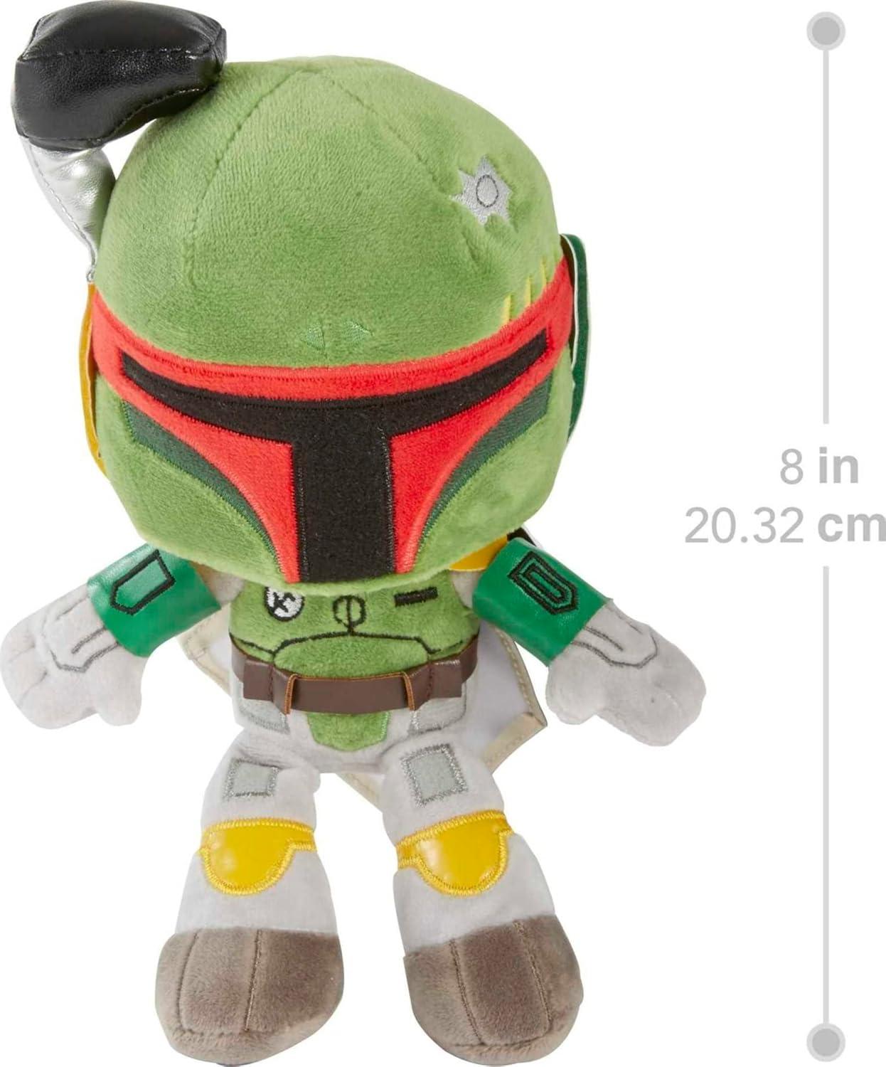 imageMattel Star Wars Plush 8Inch Figure 3Pack Return of the Jedi Endor Celebration Set 2 Ewoks amp 1 C3Po Soft Robot Doll with Metallic FabricBoba Fett