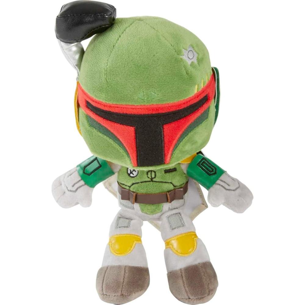 imageMattel Star Wars Plush 8Inch Figure 3Pack Return of the Jedi Endor Celebration Set 2 Ewoks amp 1 C3Po Soft Robot Doll with Metallic FabricBoba Fett