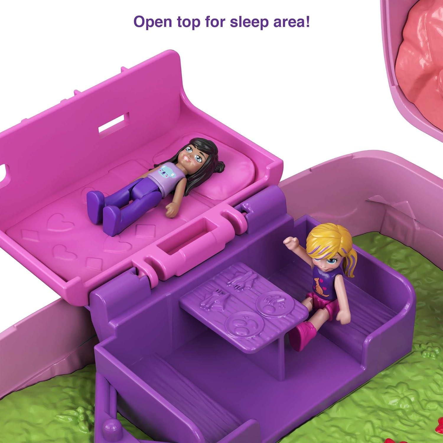 imagePolly Pocket Dolls amp Accessories Koala Purse Playset with 2 Micro Dolls 1 Toy Car amp 5 Animals 2in1 Travel ToyKoala