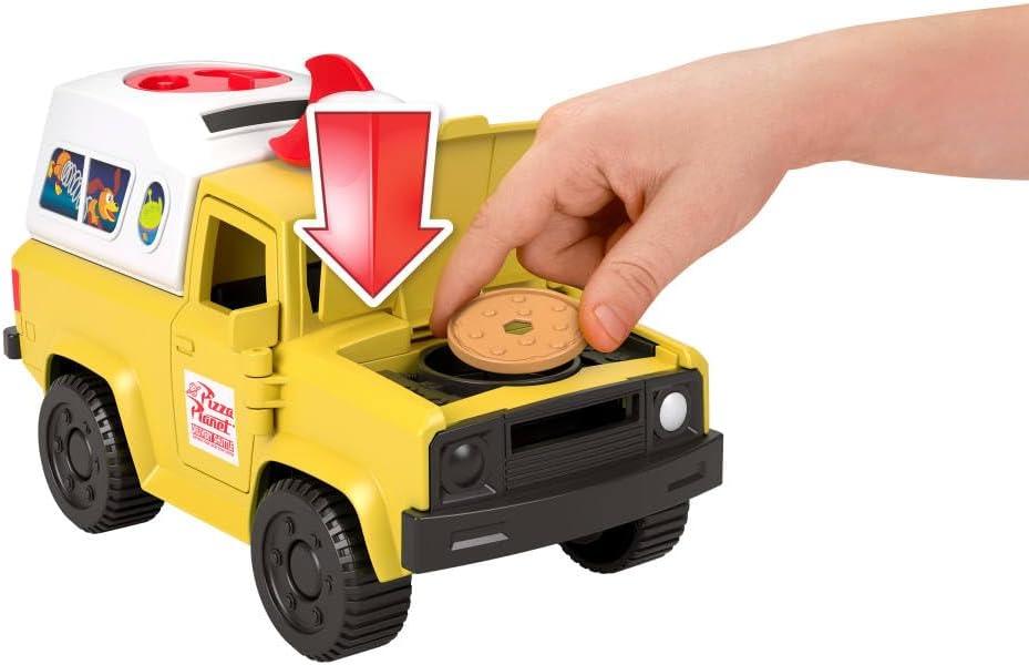 imageFisherPrice Imaginext Disney and Pixar Toy Story Pizza Planet Truck with 3inch Buzz Lightyear amp Alien Friend Action Figures Toy Vehicle amp Pizza Projectile Accessories