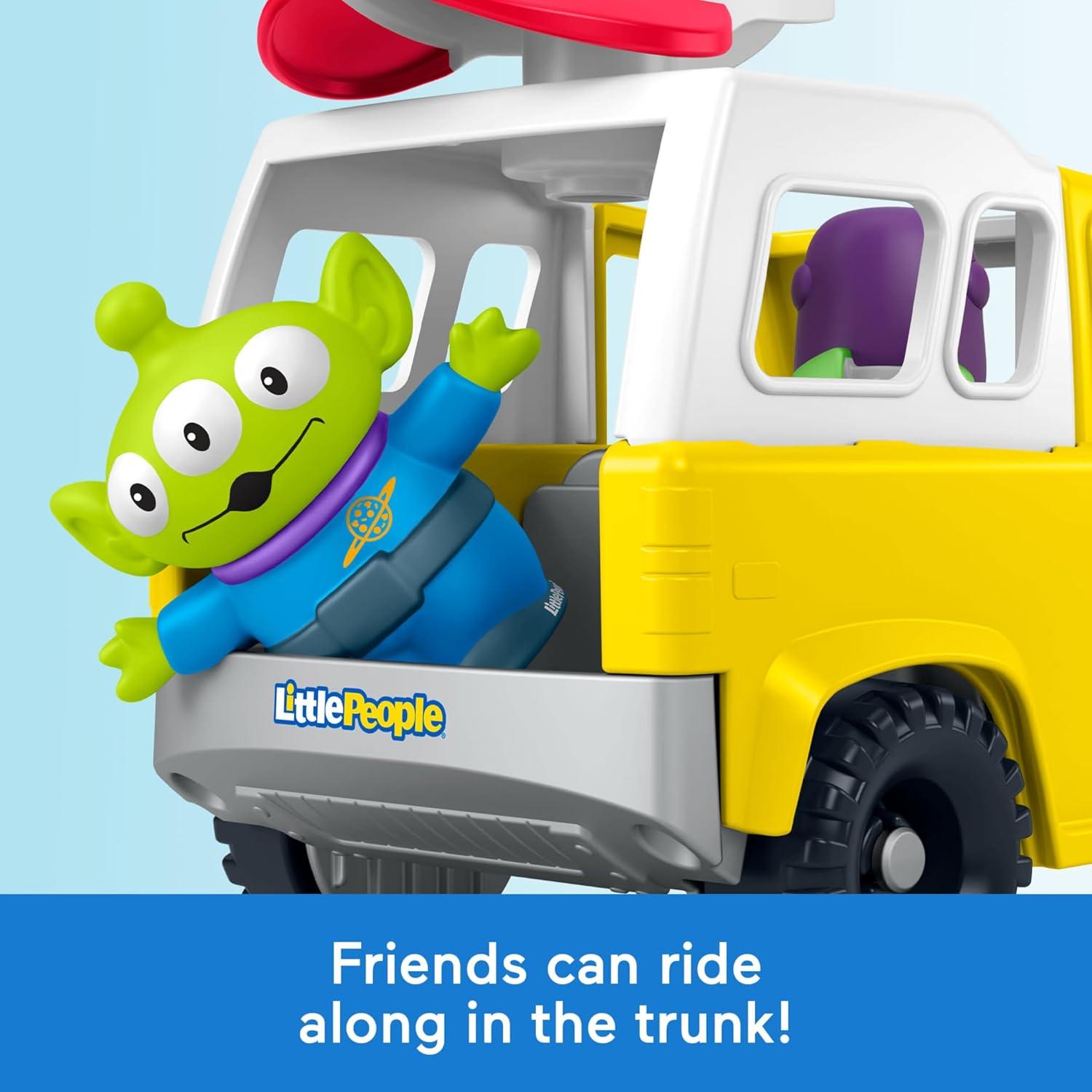 imageFisherPrice Little People Toddler Toy Disney amp Pixar Toy Story Pizza Planet Truck with Buzz Lightyear amp Alien Figures for Kids Ages 18 Months
