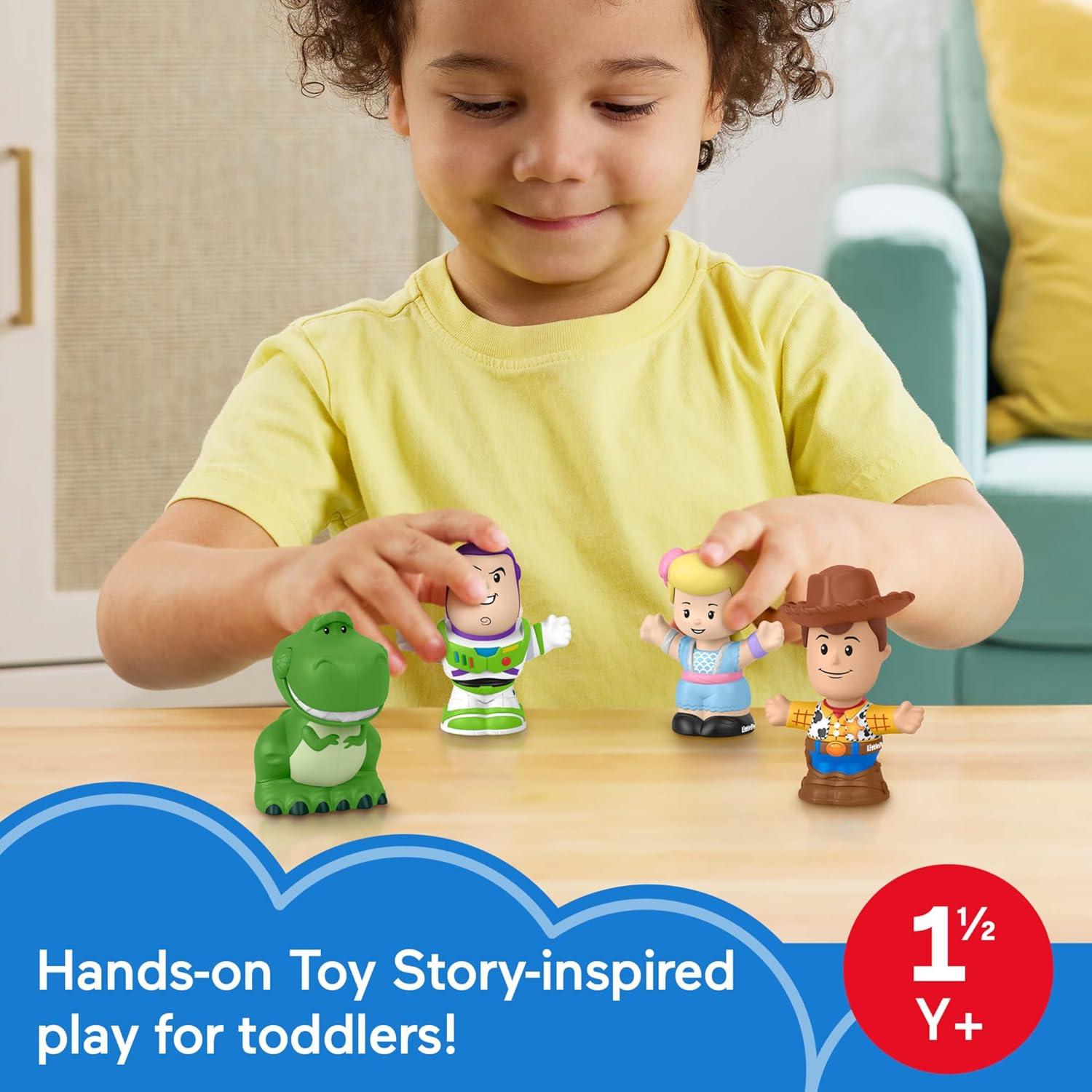 imageFisherPrice Little People Toddler Toys Disney Pixar Toy Story Figure Pack with 4 Characters for Pretend Play Kids Ages 18 Months