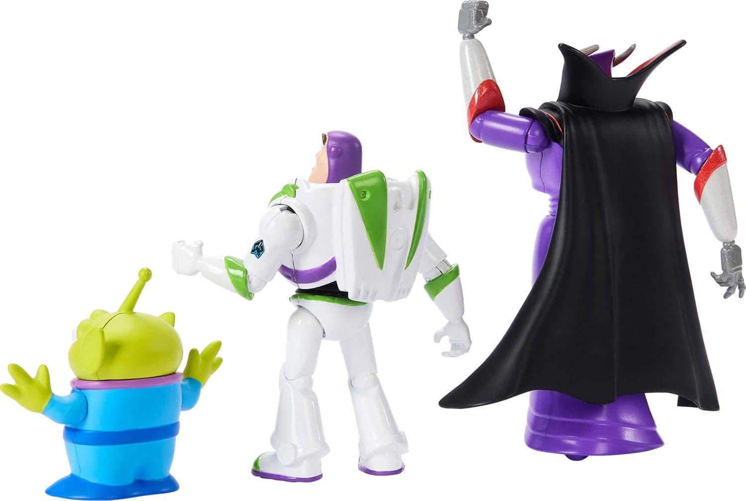 imageMattel Disney Pixar Storytellers Story Intergalactic 3Pack of Action Figures 4Inch Scale Buzz Lightyear Zurg amp Alien Posable ToysBuzz Zurg Alien