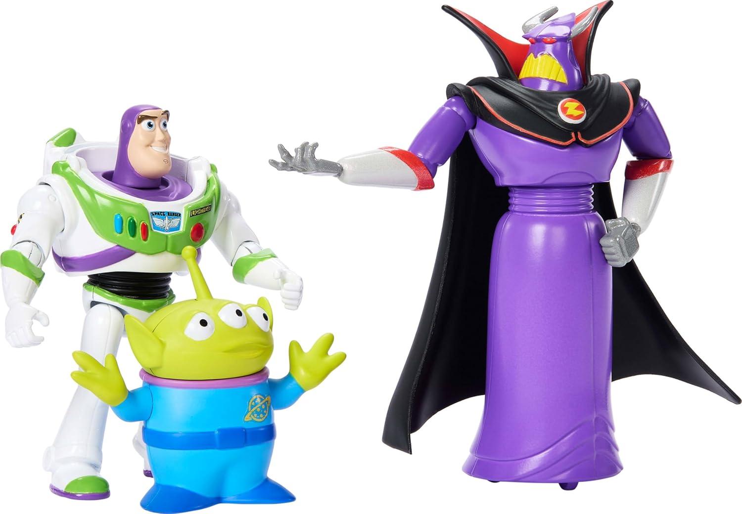 imageMattel Disney Pixar Storytellers Story Intergalactic 3Pack of Action Figures 4Inch Scale Buzz Lightyear Zurg amp Alien Posable ToysBuzz Zurg Alien