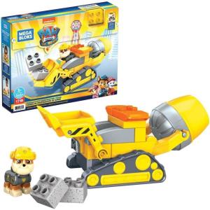 MEGA BLOKS Paw Patrol Toddler Building Blocks Toy Car, Rubble’s City Construction Truck with 17 Pieces, 1 Figure, for Kids Age 3+ Years