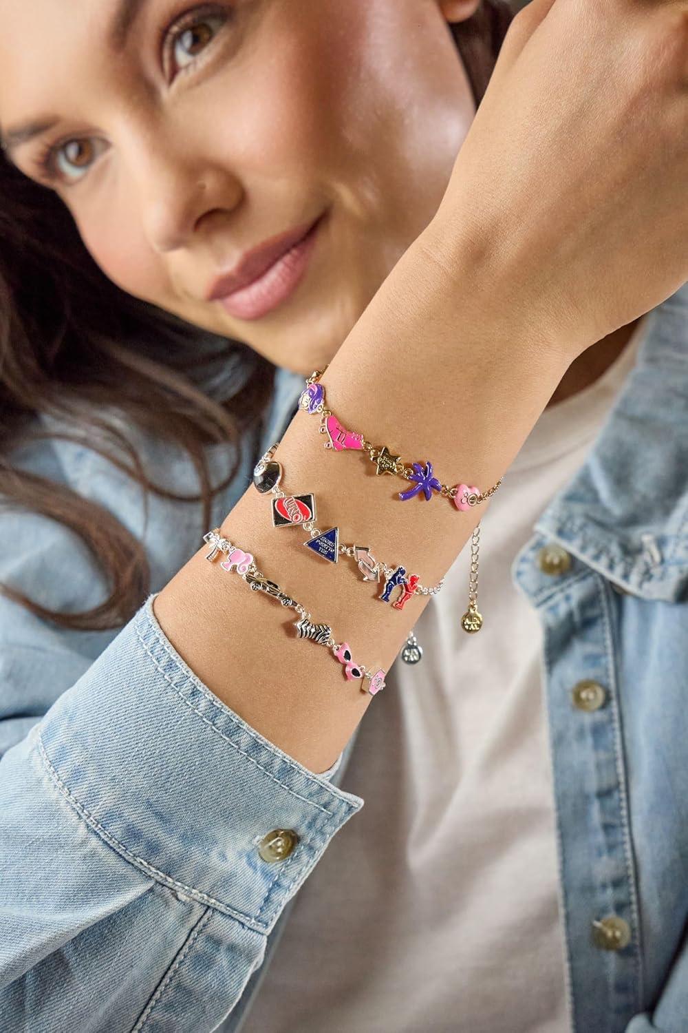 imageAlex and Ani Mattel 80th Bracelet Collectible Enamel Charms Adjustable Fit NickelFreeBarbie x Polly Pocket Bracelet