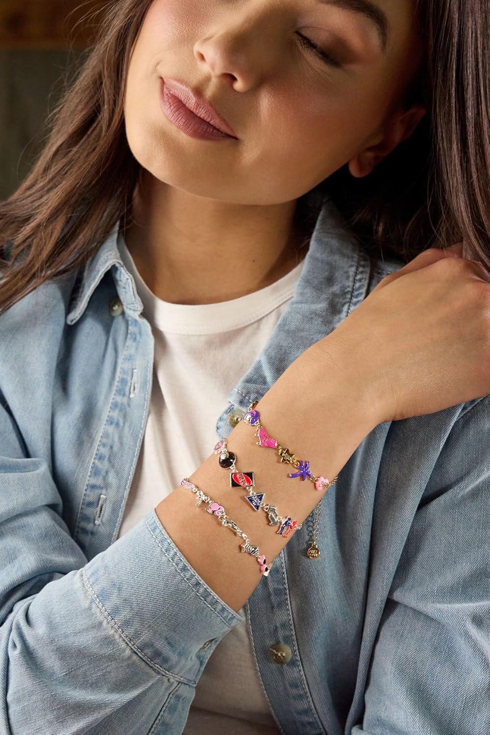 imageAlex and Ani Mattel 80th Bracelet Collectible Enamel Charms Adjustable Fit NickelFreeBarbie x Polly Pocket Bracelet