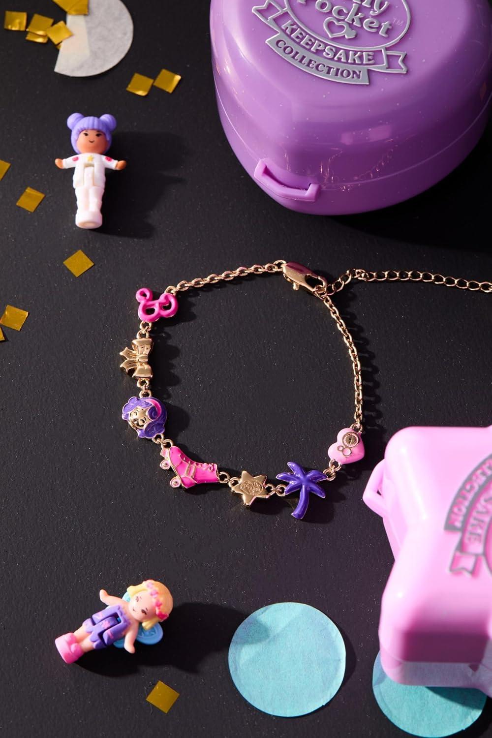imageAlex and Ani Mattel 80th Bracelet Collectible Enamel Charms Adjustable Fit NickelFreeBarbie x Polly Pocket Bracelet