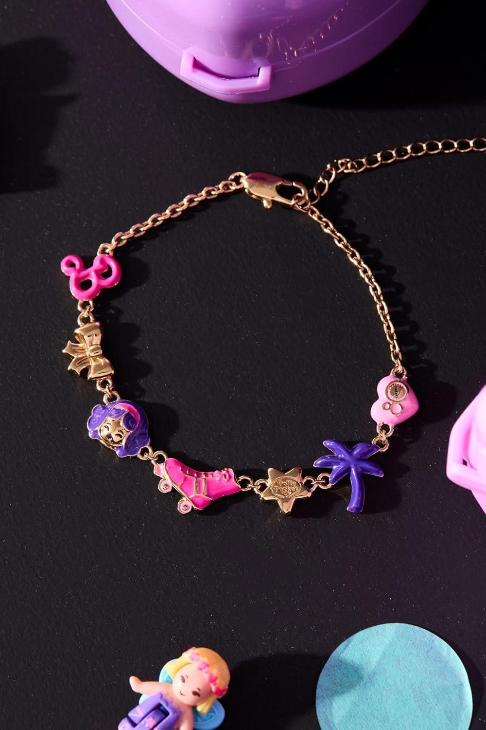 imageAlex and Ani Mattel 80th Bracelet Collectible Enamel Charms Adjustable Fit NickelFreeBarbie x Polly Pocket Bracelet